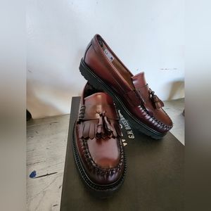 Fred Perry Bass Weejun Loafers Oxblood Men Size US 11 UK 10 brand new